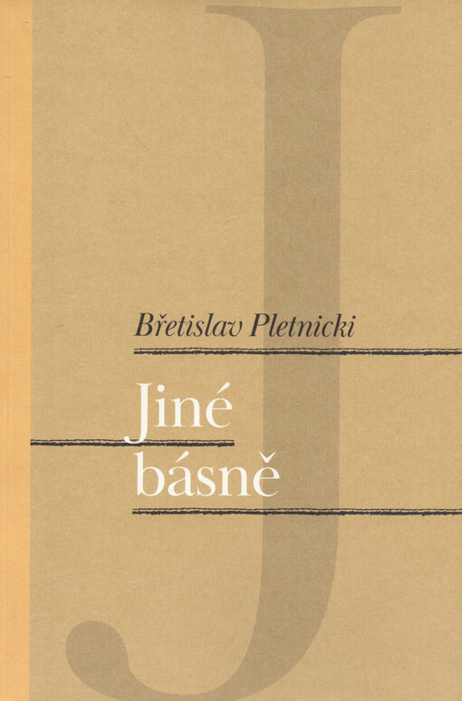 Jiné básně / Břetislav Pletnicki - obálka knihy
