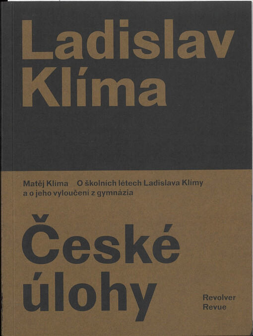České úlohy / Ladislav Klíma - obálka knihy