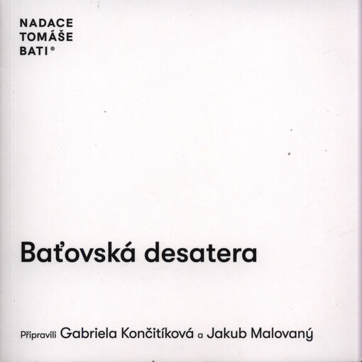 Baťovská desatera - obálka knihy Baťovská desatera - obálka knihy