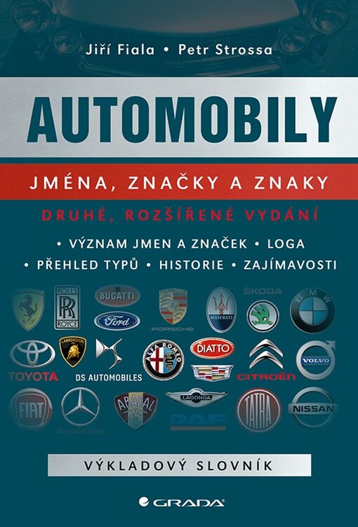 Automobily jména, značky a znaky / Jiří Fiala - obálka knihy Automobily jména, značky a znaky / Jiří Fiala - obálka knihy
