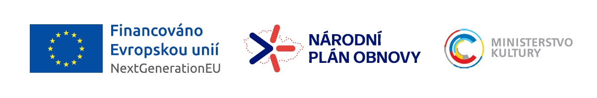 Logo EU, Národního plánu obnovy a Ministerstva kultury ČR